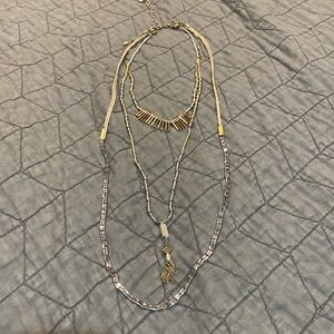 Riad layering necklace-Stella & Dot mixed metal necklace